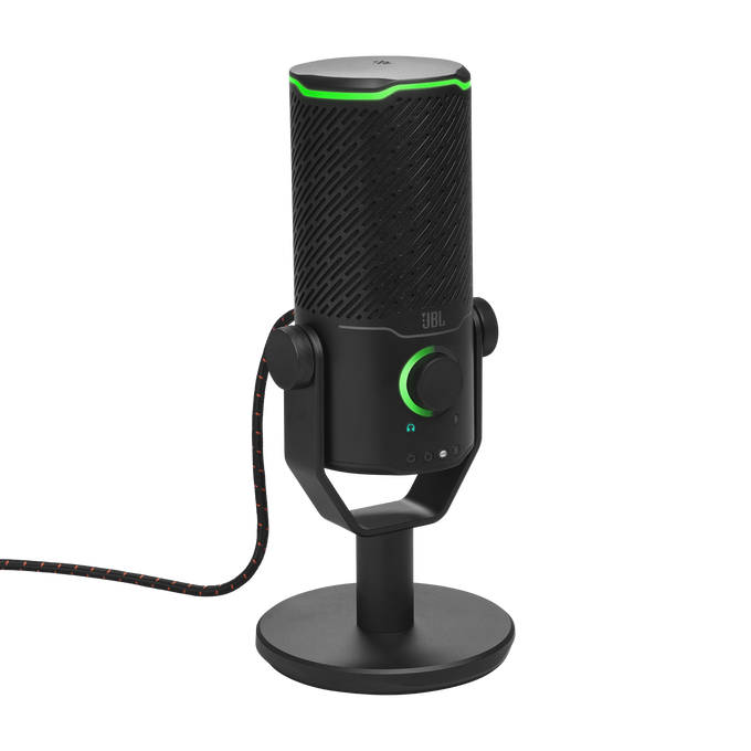 JBL Quantum Stream Studio - Chrome - Quad pattern premium USB microphone for streaming, recording and gaming - Detailshot 2 image number null